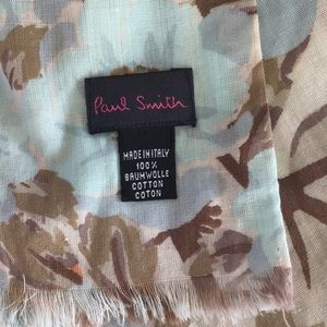 Gorgeous dbl-faced cotton print Paul Smith scarf.
